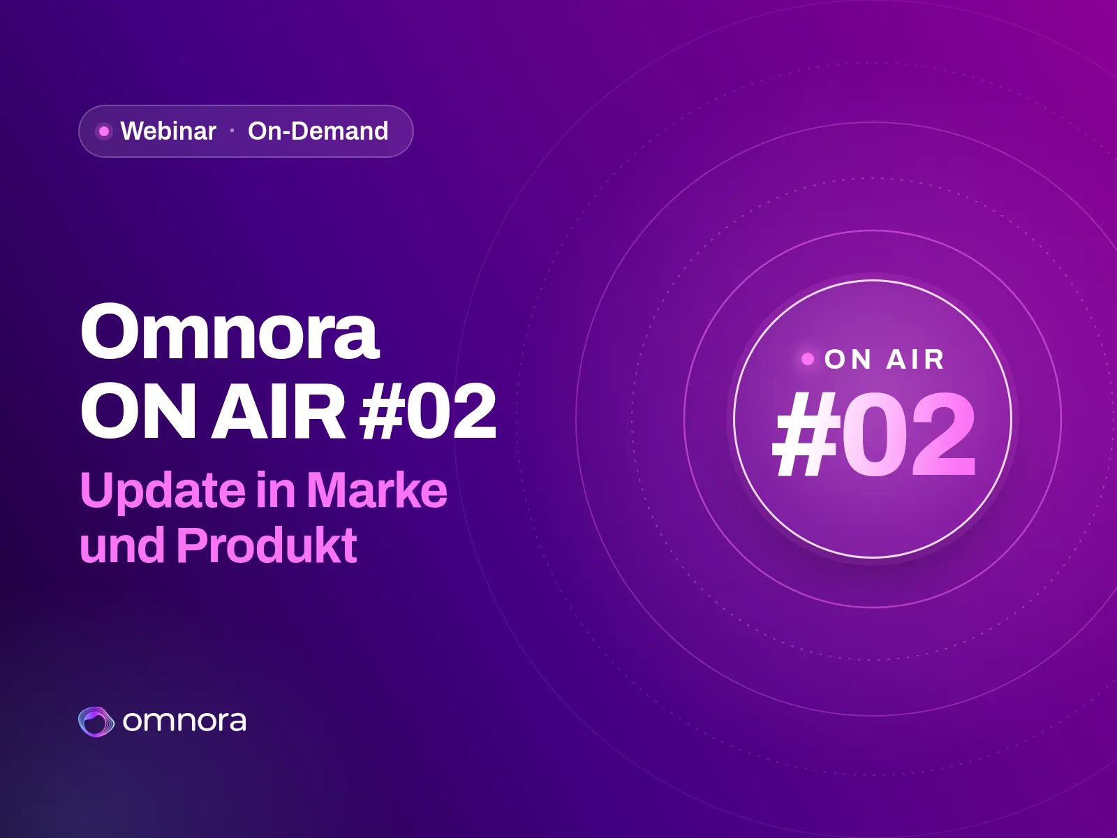Omnora ON AIR #02: Update in Marke und Produkt, Omnora Webinar